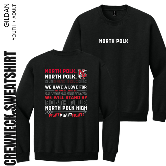 North Polk PTO | Fight Song Crewneck Sweatshirt {adult + youth}