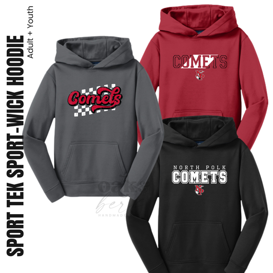 North Polk PTO | Sport-Tek Sport-Wick Hooded Pullover {adult + youth}
