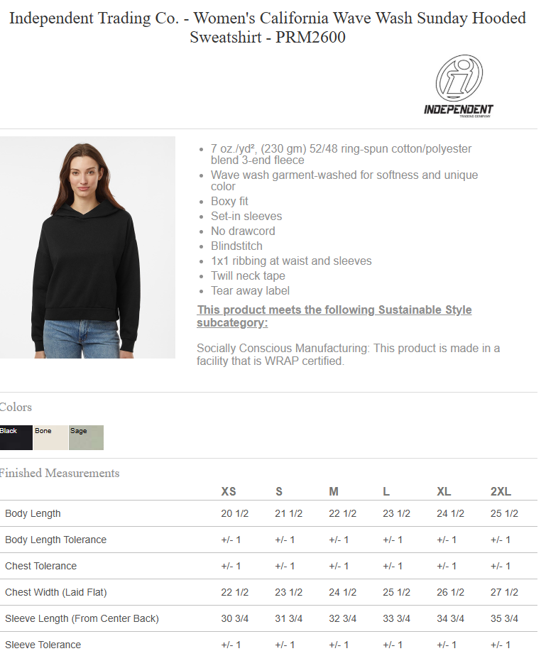 Ames Hockey | Independent Boxy Hoodie