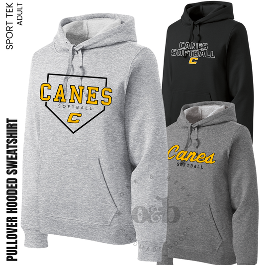 CANES | Sport Tek Pullover Hooded Sweatshirt {adult + TALL}