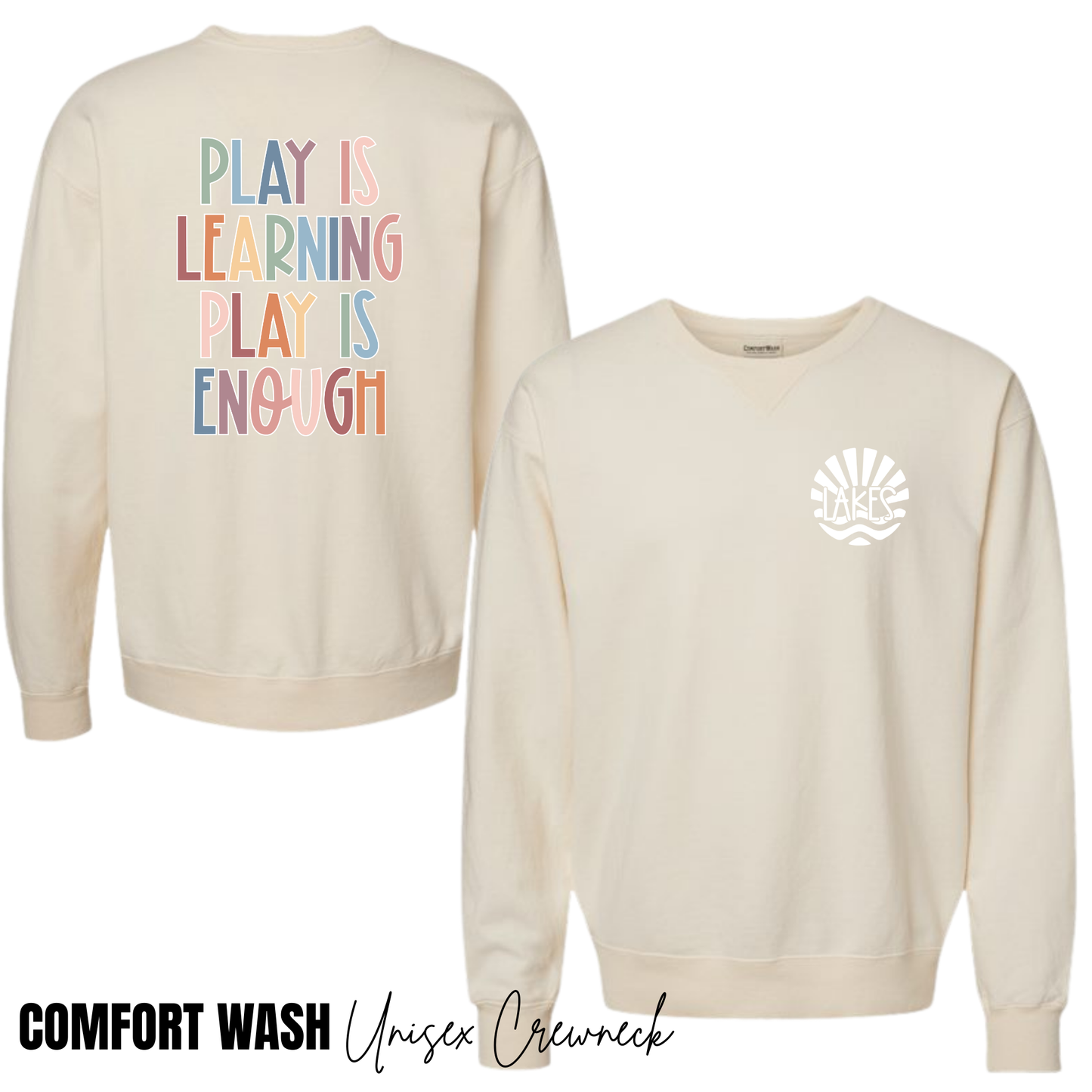 MTO / Play is Learning, Play is Enough, crewneck