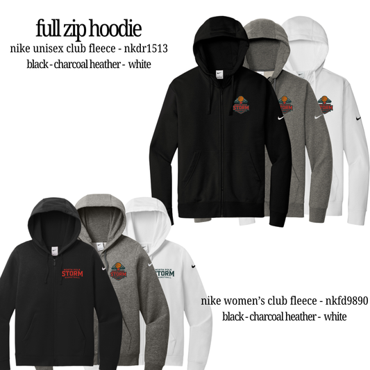 STORM | Nike Club Fleece Full Zip Hoodie {ladies + unisex}
