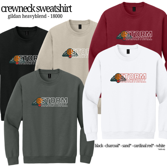 STORM | Gildan Heavy Blend Crewneck Sweatshirt {adult + youth}